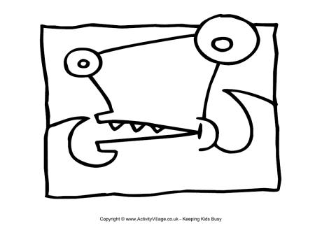Monster colouring page 28