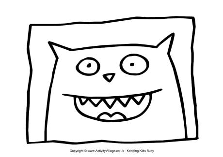 Monster colouring page 6