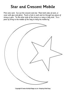 eid printables star template ramadan crescent moon printable crafts activityvillage coloring templates resources posters decorations