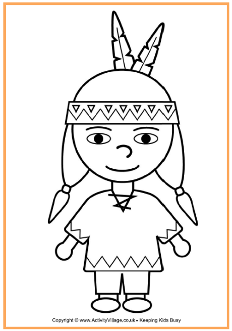 thanksgiving indian coloring pages printable - photo #49