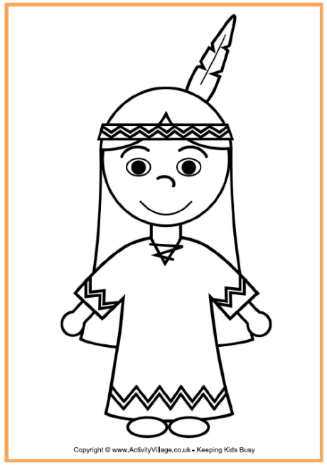 native american kids coloring pages - photo #27