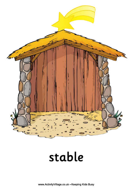 free clipart christmas stable - photo #30