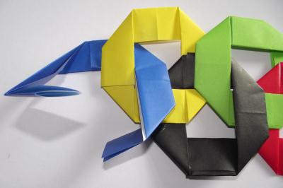 Origami Olympic rings - illustration 5