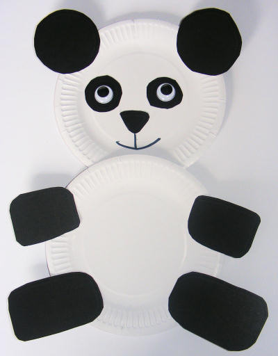 Paper plate panda, panda craft