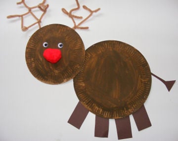 Paper Plate Rudolph craft