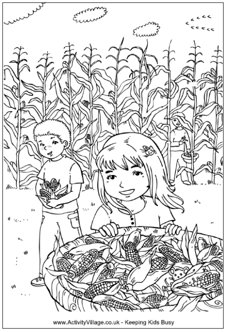 activity village coloring pages autumn - photo #12