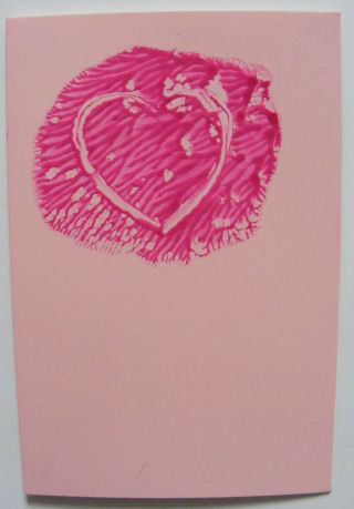 Printed valentine card for kids to make