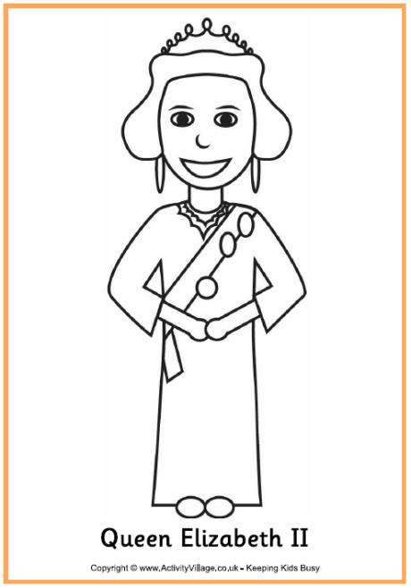 queen elizabeth ii coloring pages - photo #7