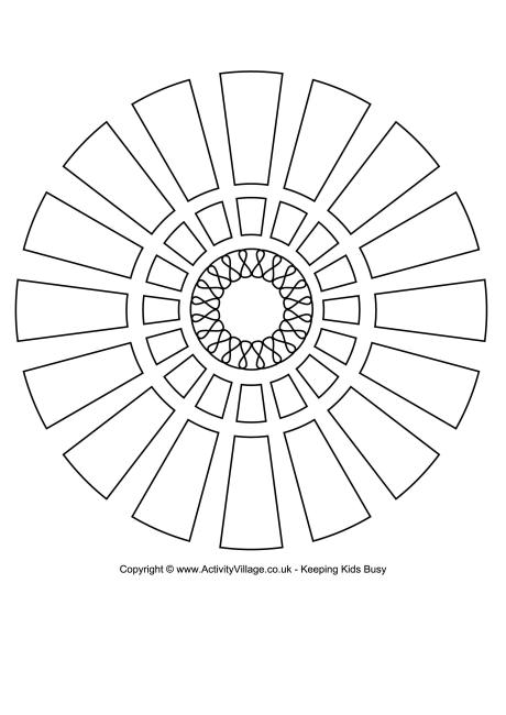 Rangoli Colouring Page 1