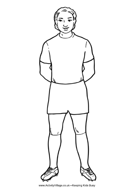 Rugby colouring page