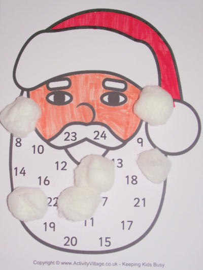 Santa advent calendar