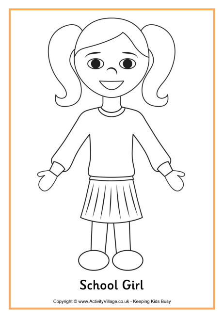 a girl coloring pages - photo #33