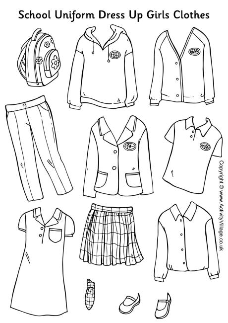 clothes worksheet clipart - photo #19