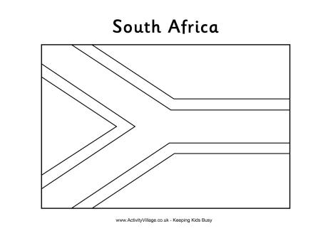 South Africa Flag Colouring Page