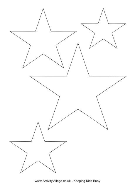 3D Christmas Star Templates