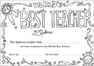 Teacher Appreciation Colouring Pages