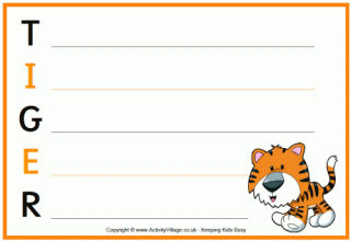 Tiger Worksheets