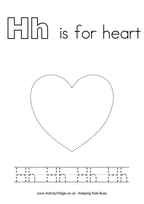 Tracing Alphabet H
