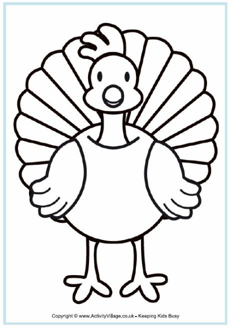 a turkey for thanksgiving coloring pages - photo #45