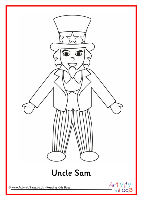 uncle sam coloring pages free - photo #40