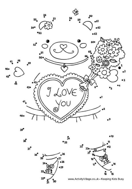valentine connect the dots coloring pages - photo #2