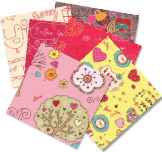 Valentine's Day scrapbook paper