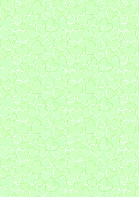 Valentine&#039;s Day Scrapbook Paper - Green Heart Background