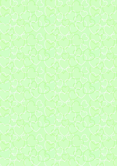 Valentine&#039;s Day Scrapbook Paper - Green Heart Background