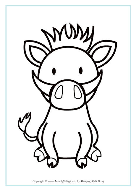 warthog coloring pages - photo #20