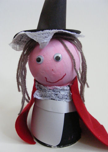 Welsh lady craft - cup and ball Welsh lady in traditional dress