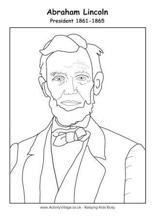 abe lincoln coloring pages with facts - photo #18