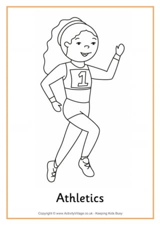 Running Colouring Page