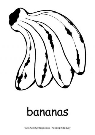 Bananas Colouring Page