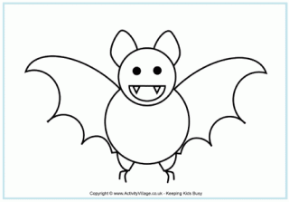 Bat Colouring Pages