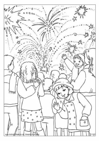 Fireworks Coloring Pictures Fireworks Colouring Pages