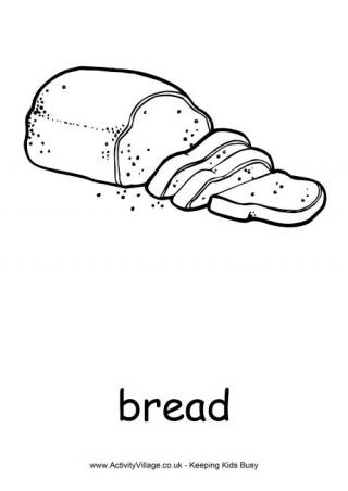 Bread Colouring Page