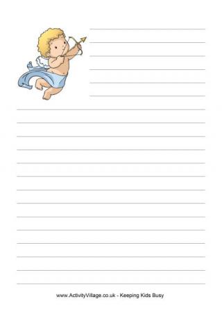 cupid writing paper cupid decorates this fun writing paper for