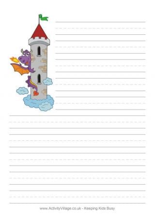 Dragon Writing Paper dragon writing paper