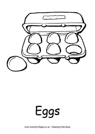 Eggs Colouring Page