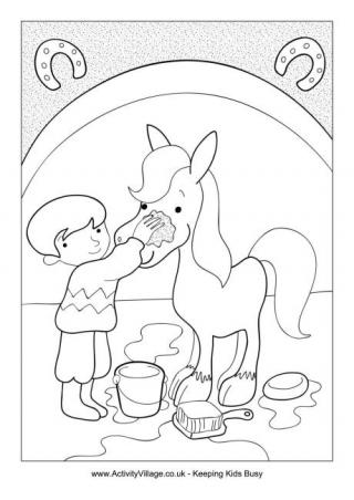 Dog Grooming Coloring Pages Horse Colouring Pages