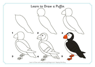 How To Draw A Puffin Learn to Draw Birds