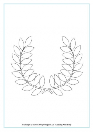 Olympic Wreath Colouring Page