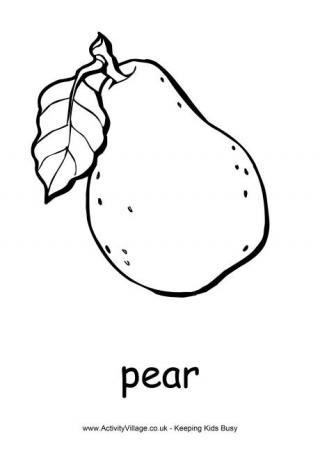 Pear Colouring Page