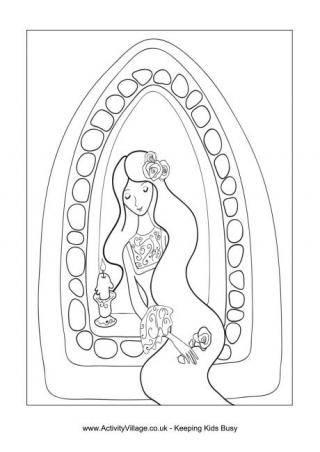 Rapunzel Colouring Page
