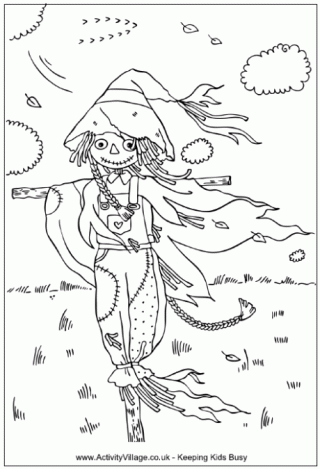 Scarecrow Colouring Page