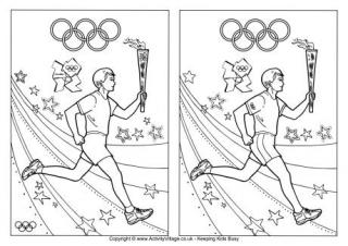 Printable Spot The Difference Puzzles Olympic Games Puzzles
