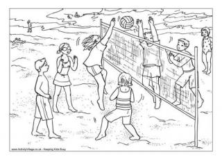 Volleyball Colouring Page 2