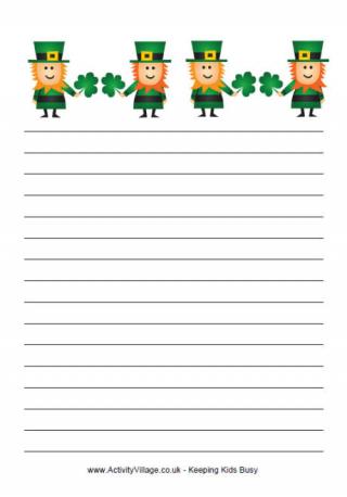 28 St Patricks Day Writing Paper St Patrick S Day