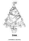 Christmas tree colouring pages