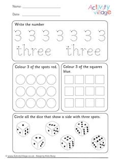 Recognising Numbers Worksheets
